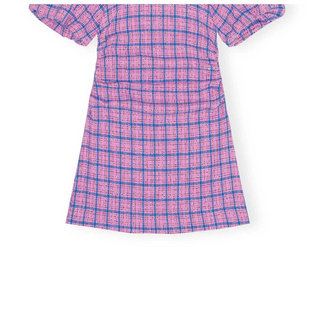 NEW GANNI check suiting mini dress in wild orchid - Picture 2 of 4